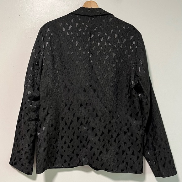 Shein Women’s Black Geometric Print Blazer Size Large - Picture 4 of 7
